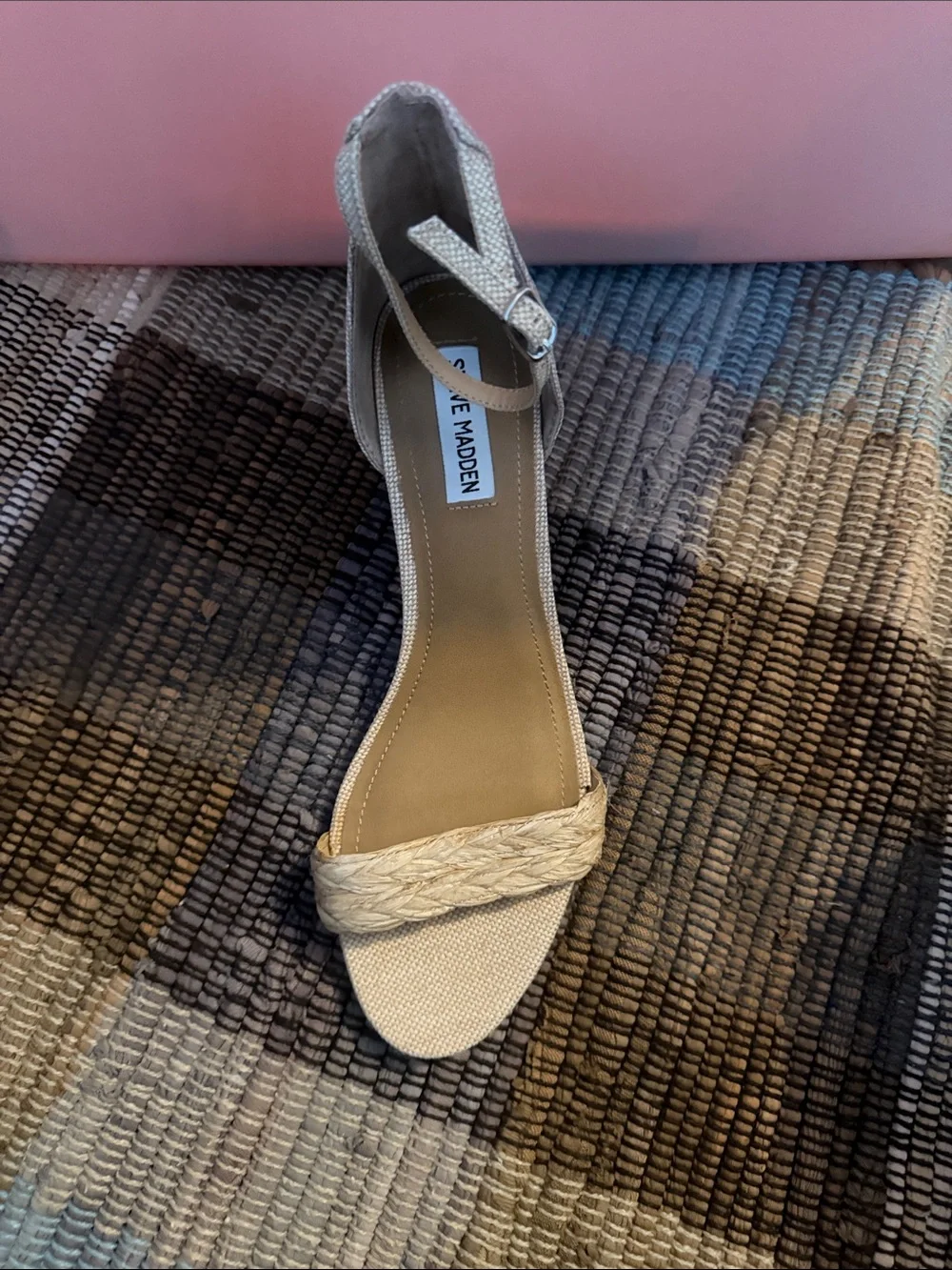 Steve Madden Neutral Braided Espadrille Wedge Sandal
